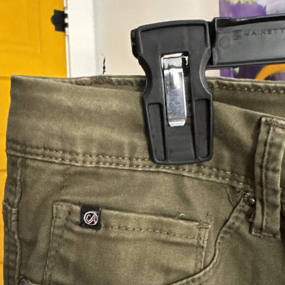 Curve Appeal Jeans Womens High Rise Stretch Green Comfort Minimalist Jegging - Picture 3 of 6